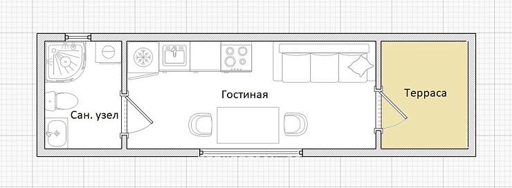 Модульный Дом Честер 18 кв.м