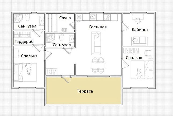 Модульный Дом Честер 82 кв.м