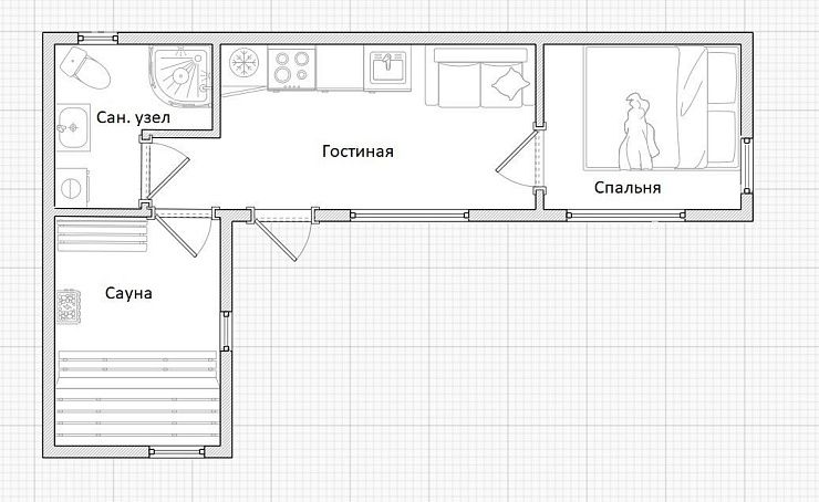Модульный Дом Честер 28 кв.м