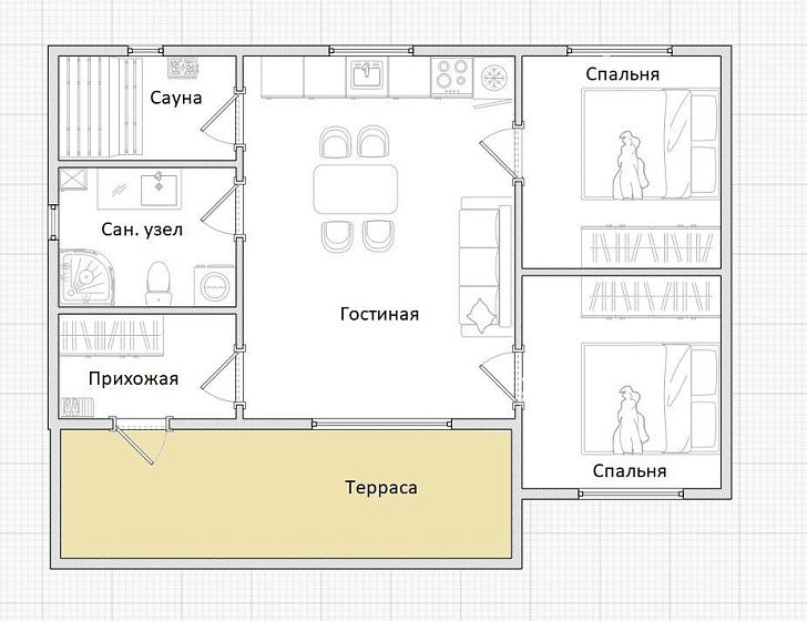 Модульный Дом Честер 70 кв.м