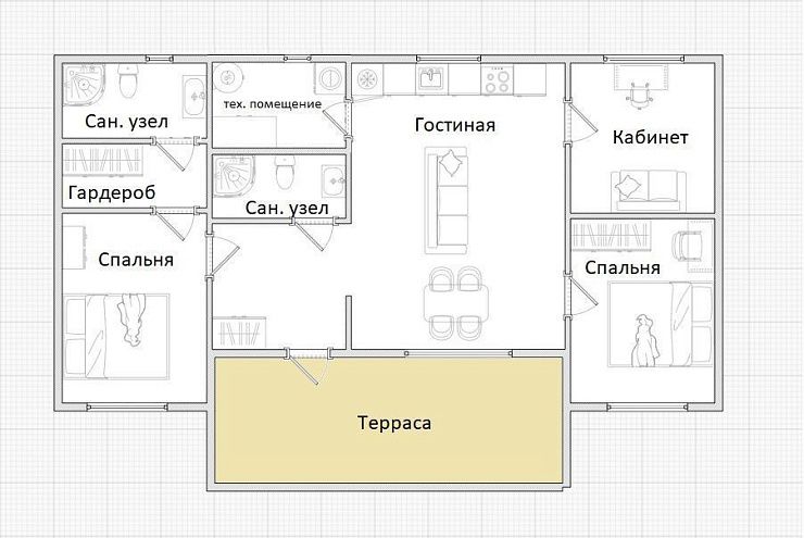 Модульный Дом Честер 82 кв.м