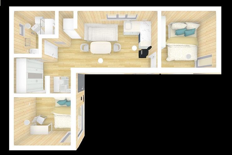 Модульный Дом Честер 44 кв.м.