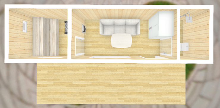 Баня лофт 8 х 4.4